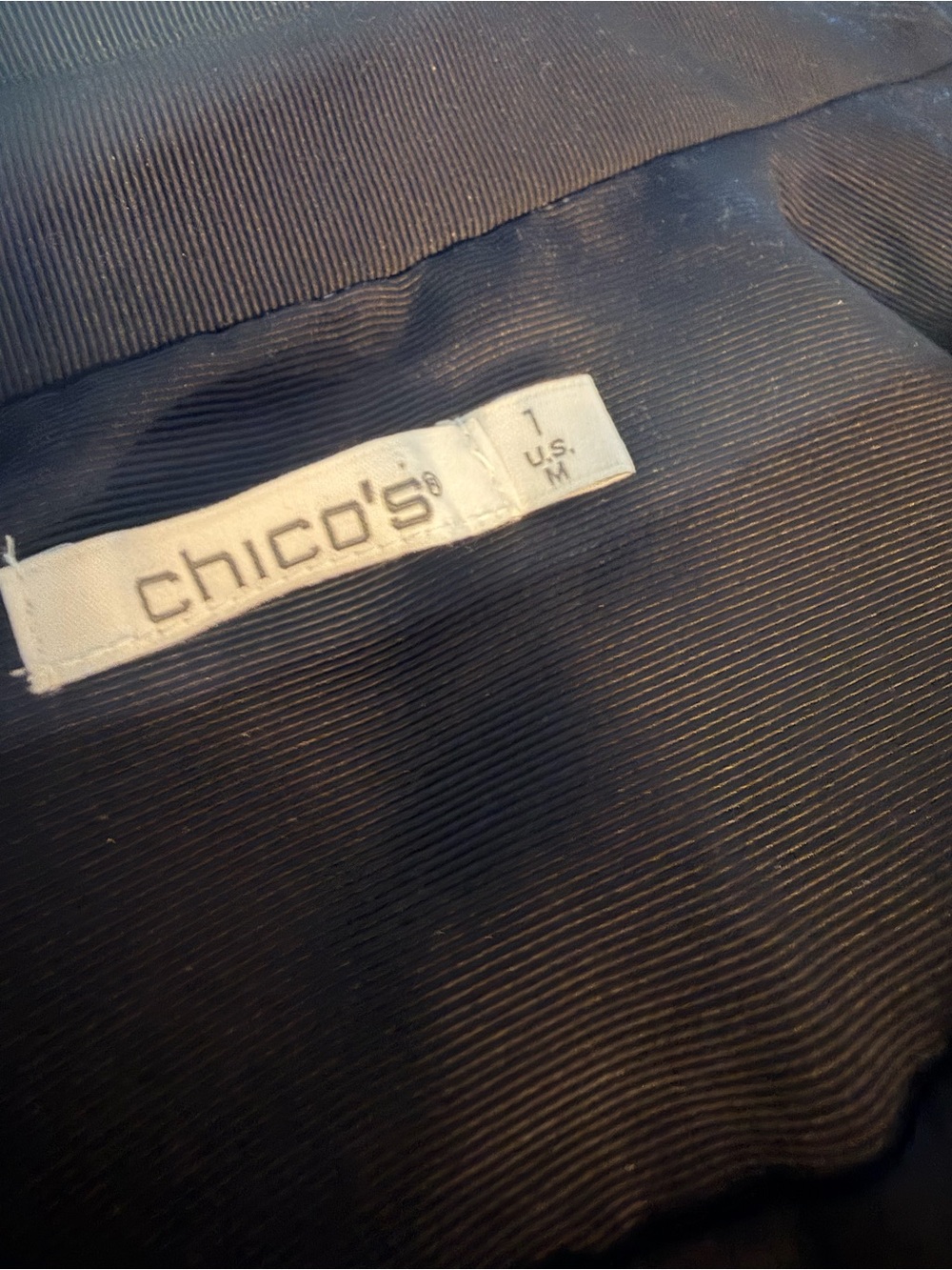 Chico’s Black & White Abstract Print Long Coat - Picture 7 of 7